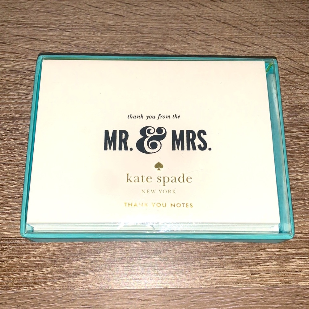 Kate Spade “Thanks from the Mr. & Mrs. card set”